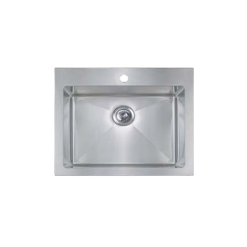 Drop-In Stainless Steel 1 Hole Single Bowl Kitchen Sink - 24" x 21" x 10"