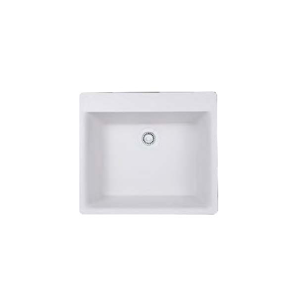 Ashpalt Grey Virtuo Granite 24" Single Topmount Bowl Kitchen Sink - 23 5/8" x 21" x 8 5/8"