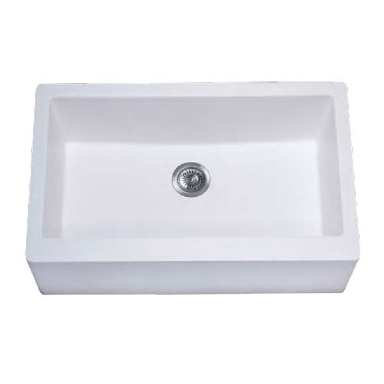 Slate Grey Virtuo Granite Farmhouse Single Bowl Kitchen Sink - 34" x 21 1/4" x 9"