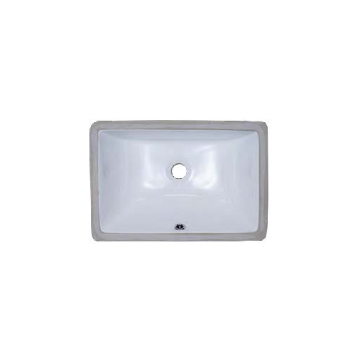 Vitreous White China Oval Undermount Bathroom Sink - 21" x 14 1/2" x 6 1/4"