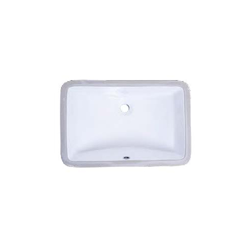 Vitreous White China Oval Undermount Bathroom Sink - 18" x 13" x 5 3/4"