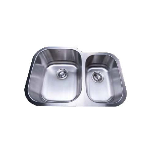 Undermount Stainless Steel Double Bowl Kitchen Sink - 29 3/8" x 20 3/4" x 9" x 7"