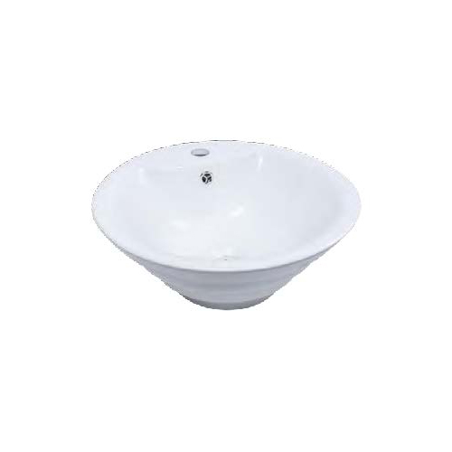 Vitreous China Vessel Above Counter Bathroom Sink - 18 1/2" x 18 1/2" x 7 3/4"