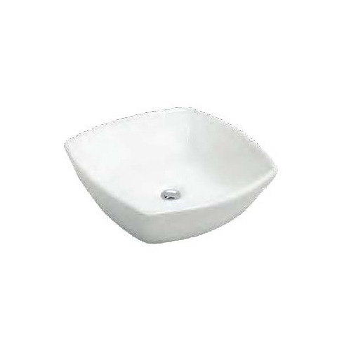 Vitreous China Vessel White Above Counter Bathroom Sink - 16" x 16" x 4 1/4"