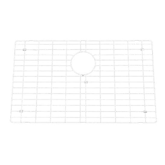 32 7/8" x 22 1/4" x 10" x 10" Apron Front Stainless Steel Farmhouse Kitchen - Stainless Steel Grid